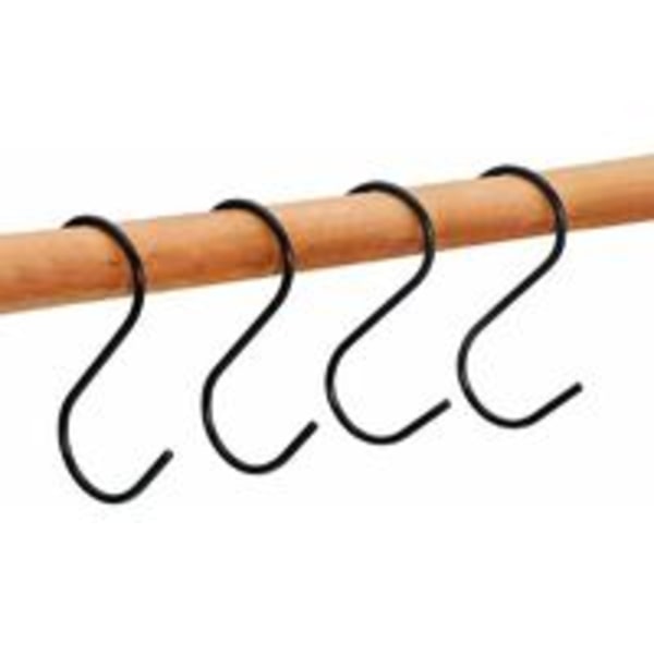 Paket med 20 svarta S-krokar S-krokar S-formade krokar S-krokar S-krokar P