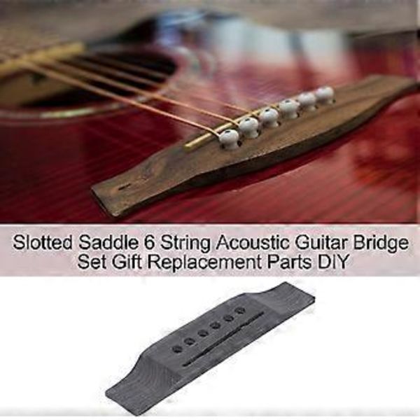 Akustisk Gitarr Stall Ersättning Trä Nedre Strängkuddar 6 Strängars Folkgitarr Stall Gitarrtillbehör Tålig Squeeze code Martin style