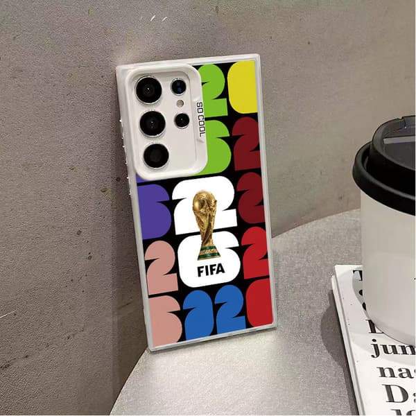 FIFA World Cup Trophy Telefoncover til Samsung S25 PLUS (Stødresistent) - hvid white