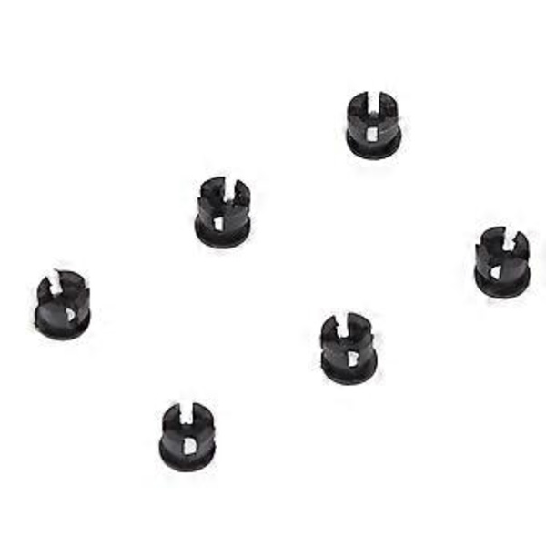 200 st LED-hållare i plast, platt spänne, lysdiodmonteringsfäste för indikator DIY-experiment 0,1 tum svart ( )
