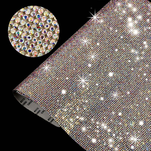 1 st AB Färg 9,4 x 7,9 tum Bling Crystal Rhinestone Sticker DIY