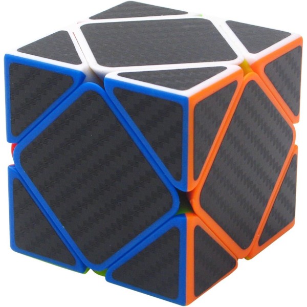 Skewb Puzzle Cube New Cubo Super Fast Carbon Fiber Sticker
