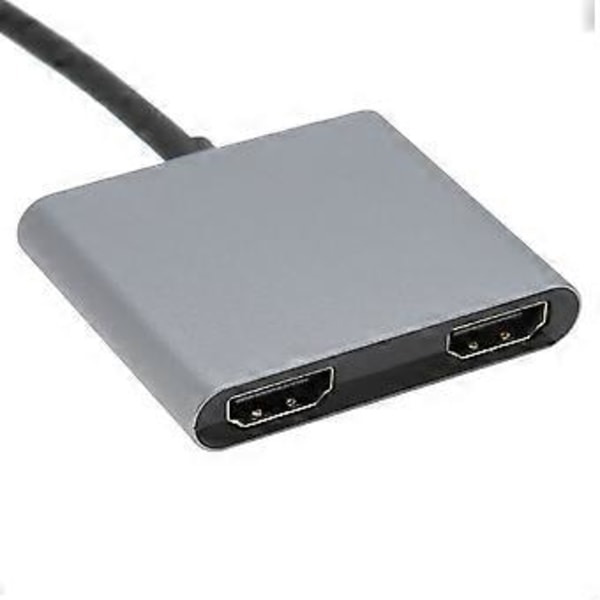 Typ C till Dubbel HD Multimedia Interface Adapter 4K 60hz för OS Tablet Pro Air 2020 2019 2018 för Dell XPS 13 15 ( )