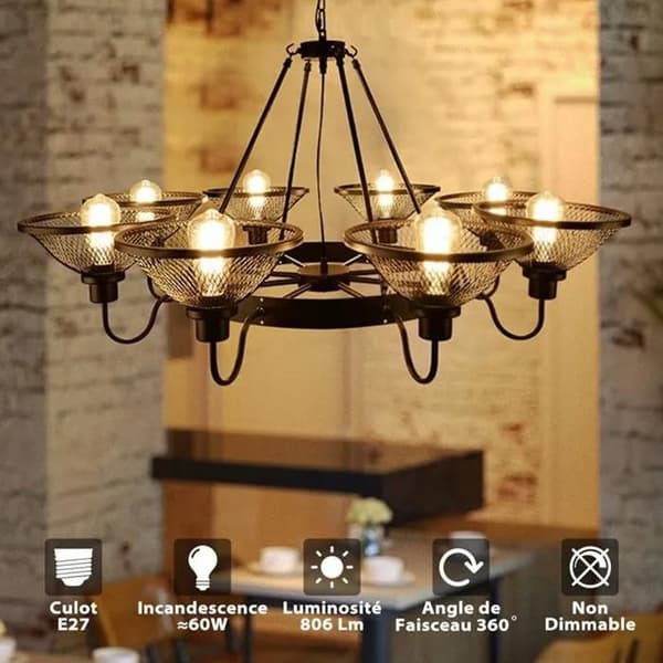 8W LED-filamentampull E27 ST64, Motsvarar 60W glödlampa, 2700K varmvit, 6-pack