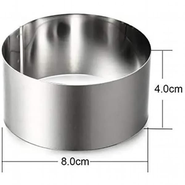 Kakform - Inox - Bakring - 8 cm - Set om 6 - Diskmaskinssäker