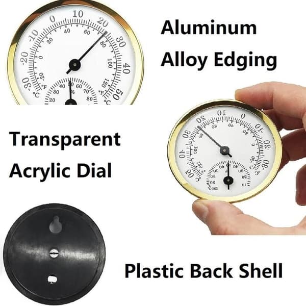 Termometer hygrometer, hygrometer og analogt termometer 2 i 1, mini termometer, fugtighedsmonitor til haven