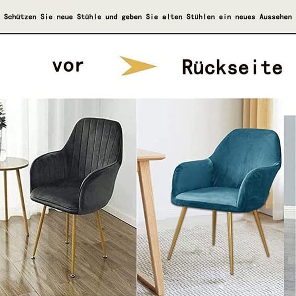 Stolbetræk - AUCUNELY - Velour Bi-elastisk - Brun - Bi-elastisk 92% polyester - Ryg 40-44 cm