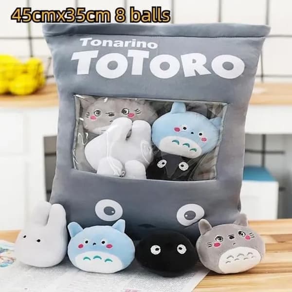 Plysch - IkPudding - Grå - 8 bollar - Kawaii Djur grå
