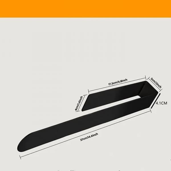 Håndklædeholder - Selvklæbende - Rustfrit Stål - 37 cm - Sort - Badeværelse/Køkken