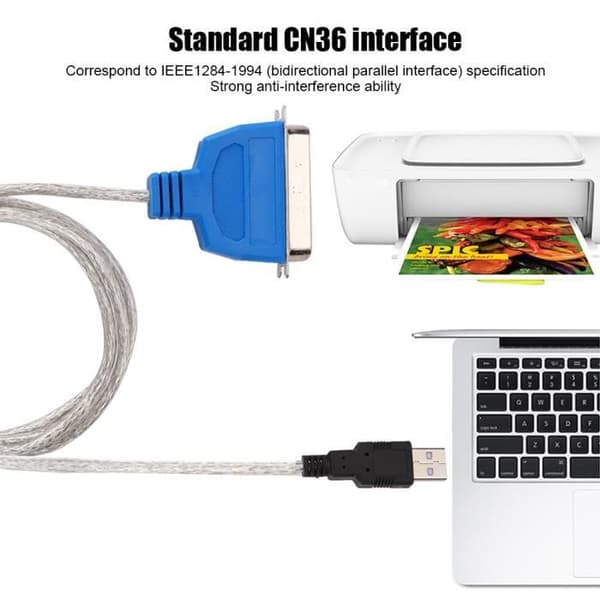 Printerkabeladapter - ALOMEJOR - USB-CN36-1284 - Centronics 36 ben - IEEE 1284 - 1,5 m