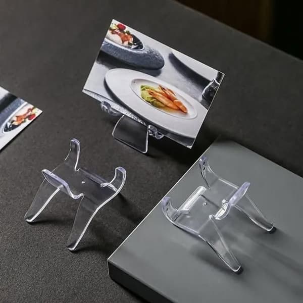 10 ST Support för Presentation, Plastställningar, Mini Ställningar och Tallrikshållare Ställning