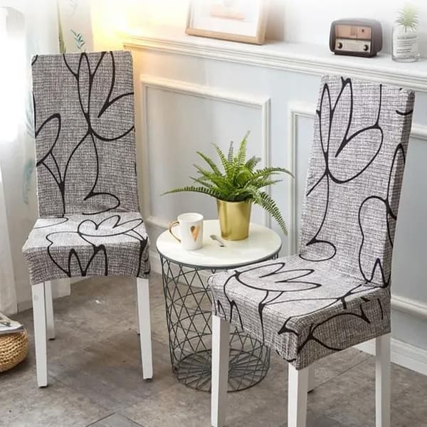 Stolöverdrag - HAUTSTORE - Grå - 6 Stycken - Utvidgbar Grå