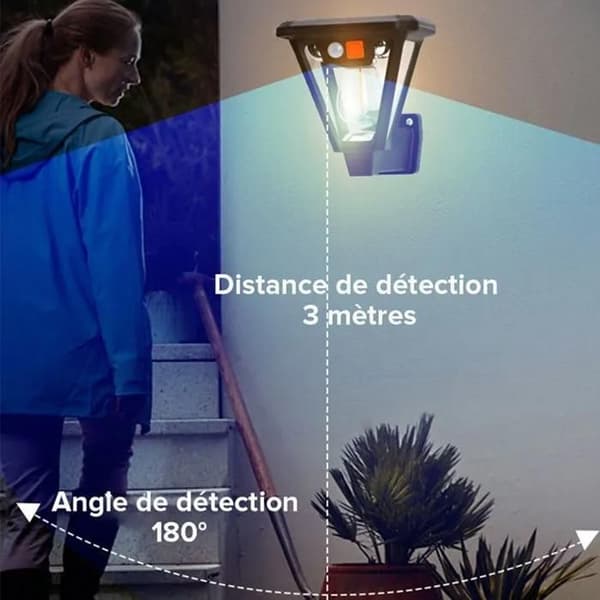 Udendørs solcellelampe - Park - Vandtæt IP65 - 3 lysindstillinger - Bevægelsessensor