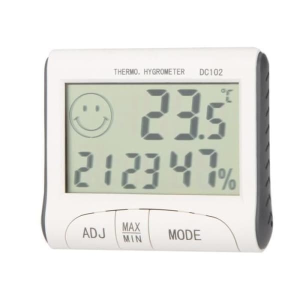 Termometer - Regnmätare - Barometer - LCD digital - Mätning T/H/Press/Tid - Precision ±1°C Vit