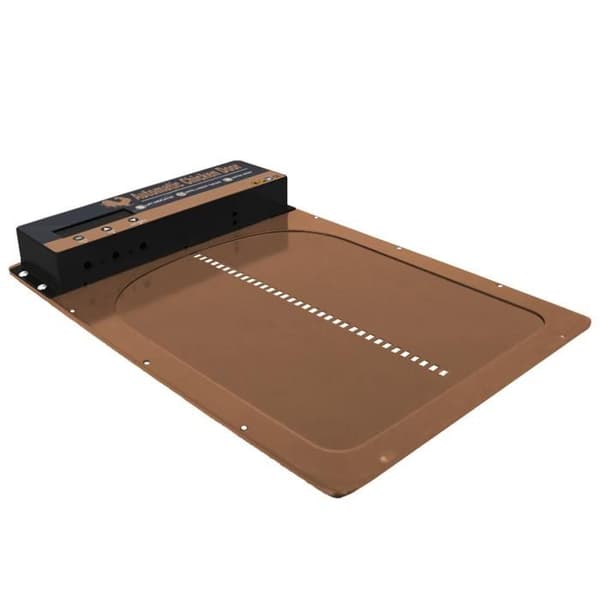 Automatisk hönshusdörr med timer - Aluminium/Stål - Solenergi - IP45 - LED-display