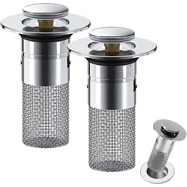 Dræningsfilter - Rustfrit Stål - 2PC - Universel - Anti-Blokering - Pop-Up