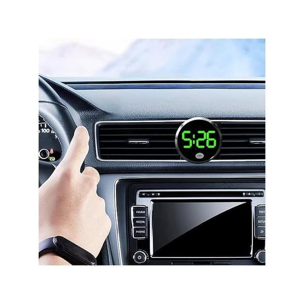 Biltilbehør - XVX - Dashboardur - Sort - Dobbeltklæbende tape - Ventilationsklip