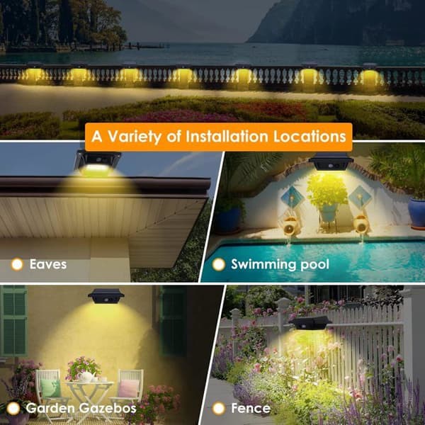 Utomhus solcellslampa - HEMMASÄKERHET - 40 LED - 700 lm - PIR-sensor - IP65