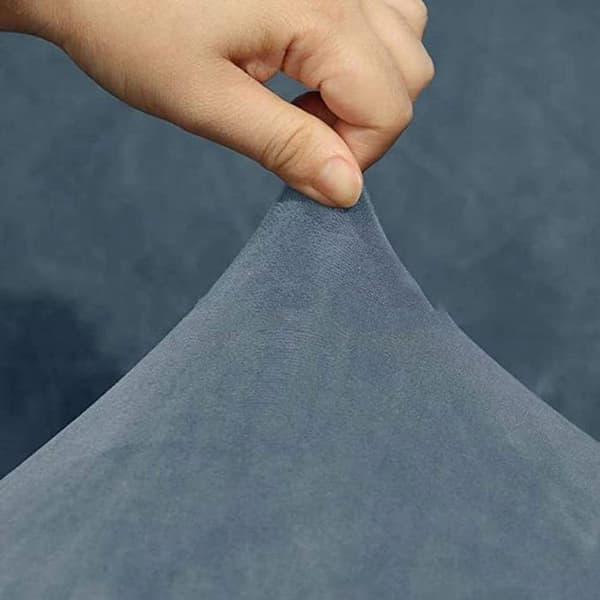 Stolbetræk - AUCUNELY - Velour Bi-elastisk - Brun - Bi-elastisk 92% polyester - Ryg 40-44 cm