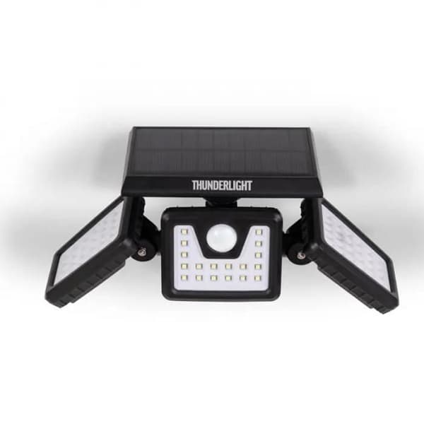 Solarlampe med 3 hoveder - Hvid - Solenergi - Bevægelsessensor - LED - Moderne