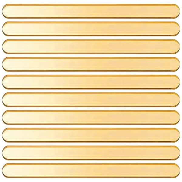 Acrylpinnar - AUCUNELY - 100-pack - guld - 11,5x1x0,2 cm - för barn gyllene