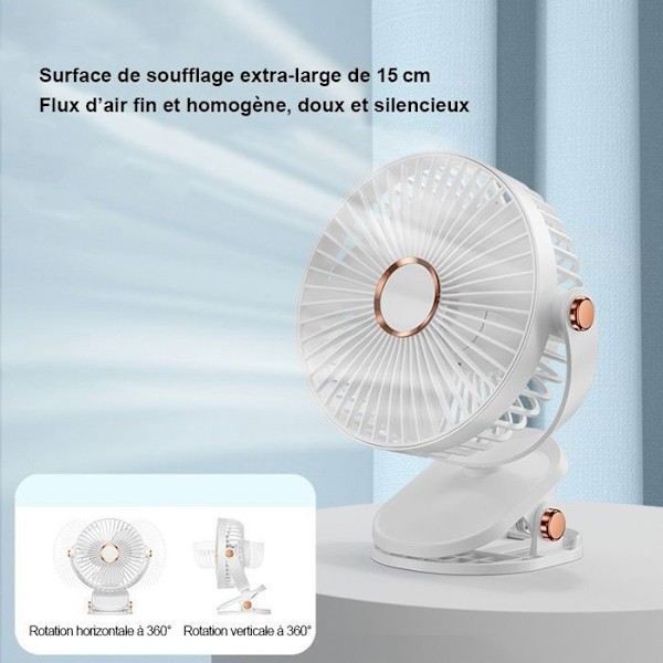 Bærbar ventilator Vit