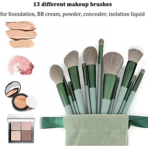 13 PCS Professionella Makeupborstar, Makeupborste för Foundation, Blush, Concealer och Ögonskugga