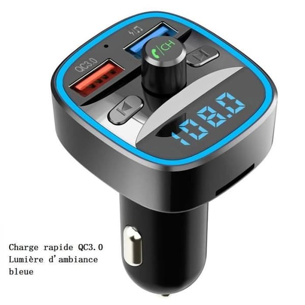 Bluetooth FM-sender, Biloplader MP3-afspiller, Trådløs radioadapter Sæt Sender