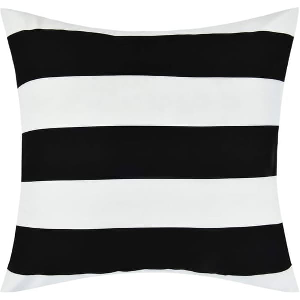 Pudebetræk - XVX - 45x45 cm - Striber - Sort - Moderne landstil Svart, Blå, Röd