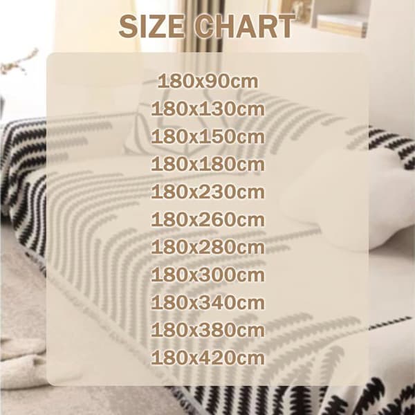 Sofaovertræk - Boheme stil - vendbar - sort - 180 x 130 cm