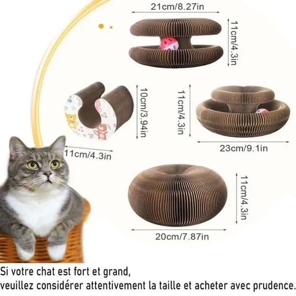 Kattetræ - Kitty Spin - Sammenfoldelig - Transformérbar - Beskytter møbler