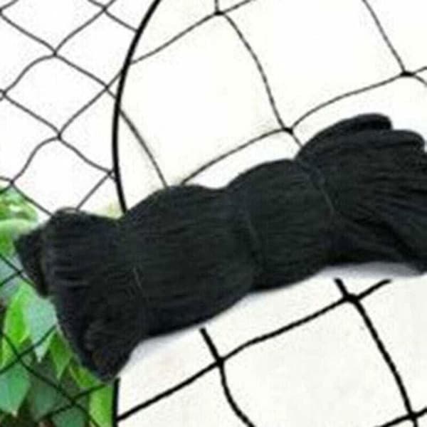 Fuglenet - 10 x 5 m - Maske 1,5 x 1,5 cm - Sort - Holdbart nylon Svart