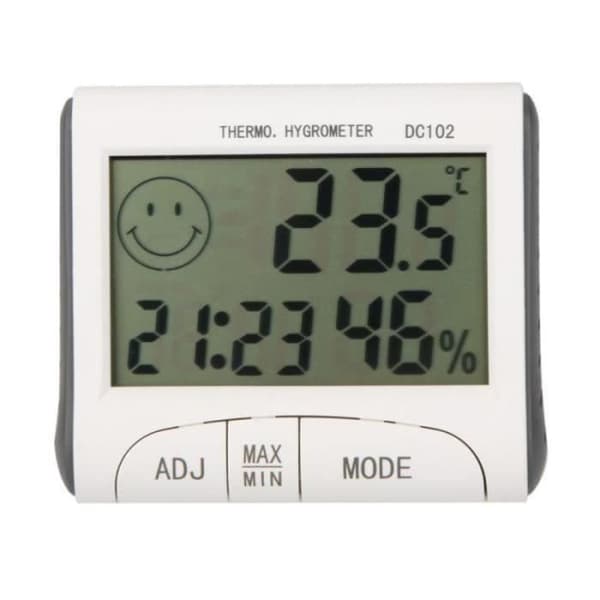 Termometer - Regnmätare - Barometer - LCD digital - Mätning T/H/Press/Tid - Precision ±1°C Vit