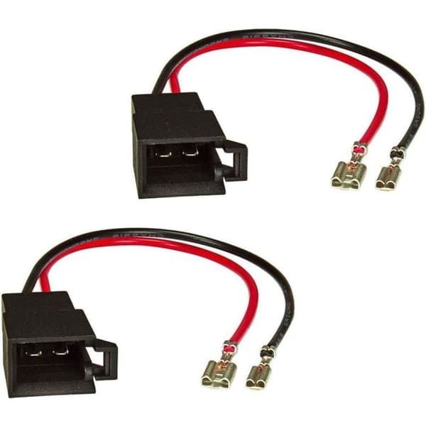 Bil højttaler adapterkabel - SVATV - Sæt af 2 - ISO stik - Jack 3,5 mm - Sort