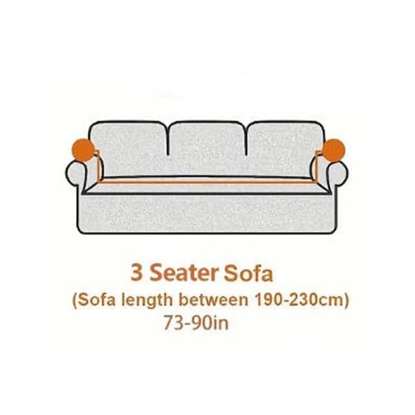 Sofföverdrag för 3-sitssoffa, möbelöverdrag, elastiskt, komplett sofföverdrag, dammavvisande, 185 - 230cm
