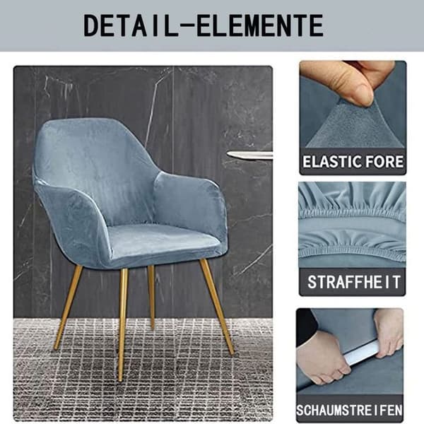 Stolbetræk - AUCUNELY - Velour Bi-elastisk - Brun - Bi-elastisk 92% polyester - Ryg 40-44 cm