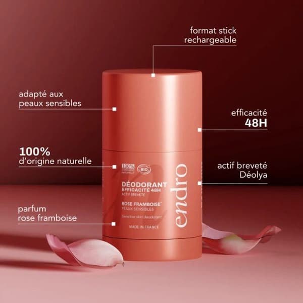 Endro 48H Ros- och Hallon Doftande Deodorantstick 50 g – Känslig hy
