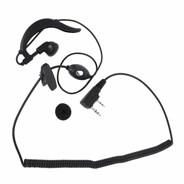 5 stk. Walkie Talkie Headset Profesjonell K Hode Støyreduksjon HiFi Lyd Justerbar 2 Pin Radio Ørepropp for Baofeng Walkie Talkie