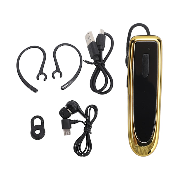 Bluetooth Trådlös Hörsnäcka Multifunktionell Vattentät HD Brusreducering Stereo Ljud Trådlöst Headset för Bilkörning Kontor