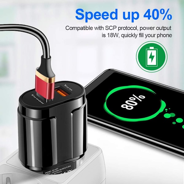 Laderhode med 2 USB-uttak