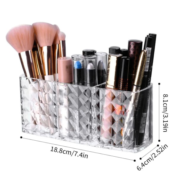 Flerfunktionsförvaringsfodral för case Klar akryl Hållbar transparent 18,8*6,4*8,1cm