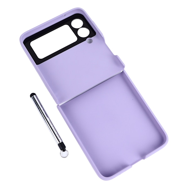 Etui til Galaxy Z Flip 3 PC Ultratyndt Fuld Beskyttelse Anti Drop Stødsikkert Beskyttende Foldbart Telefoncover med Touch Screen Pen Lilla
