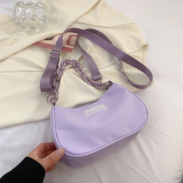 Mænd Kvinder Fanny Pack Taljetaske Bredt bånd En-skulder Sommer Følelse Lille Kvinde Western Style Matchende lærred Purple