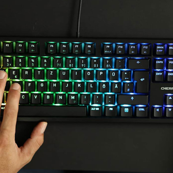 Cherry G80-3000N RGB TKL MX Keyboard - Sort black