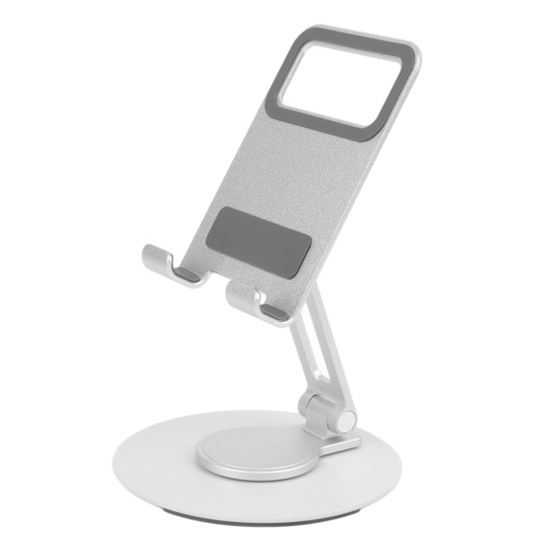 Mobiltelefonställ Aluminiumlegering 360 Graders Rotation Justerbar Skrivbordsdocka Telefonhållare för Hem Sovsal Kontor