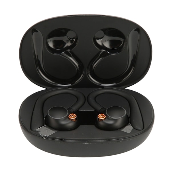 Bluetooth 5.3 Hörlurar Stereo IPX7 Vattentät Brusreducering Låg Latens HD Öronkrok HiFi Trådlösa Hörlurar för Sport Arbete