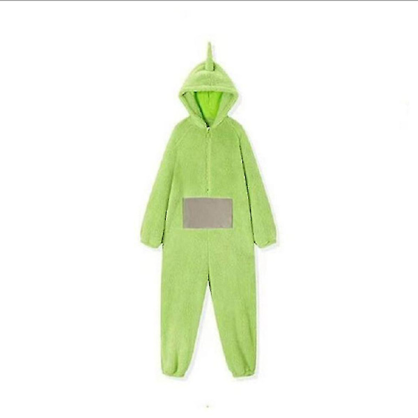 Hem 4 färger Teletubbies Cosplay för vuxen Rolig Tinky Winky Anime Dipsy aa-laa Po Mjuk långärmad bit Pyjamas kostym green L