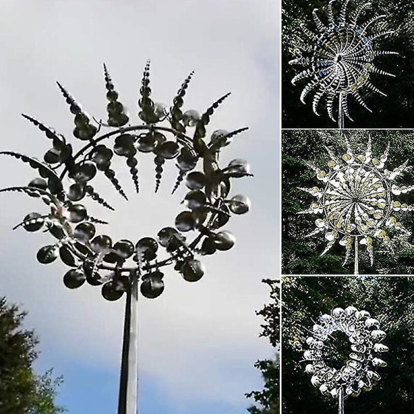 Unik Magical Metal Windmill Outdoor Wind Spinners Courtyard Pa