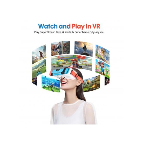 Switch 3d- Virtual Reality-filmer för spelheadset Justerbar