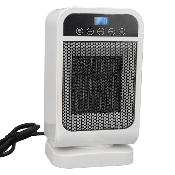 1500W Vertikal Värmefläkt med Svängande Huvud, Pekskärm, Fjärrkontroll, Tyst PTC-Värme, Badrum, EU-kontakt 220V